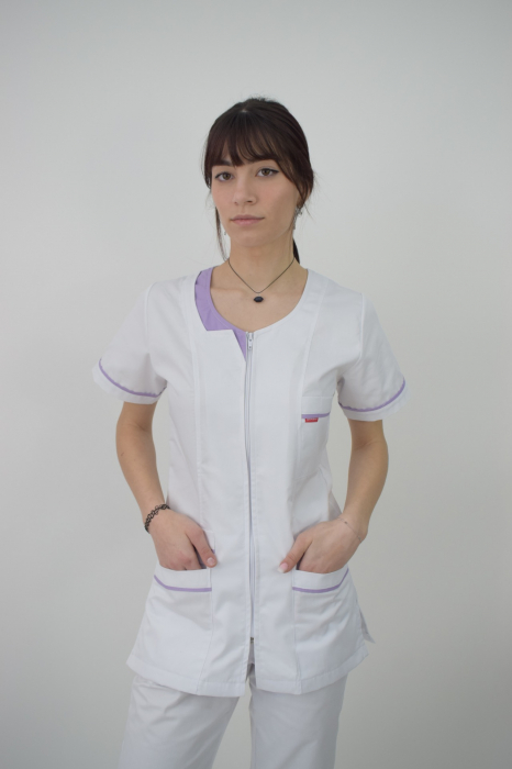 Halat Dama cu Maneca Scurta si Fermoar - A03a